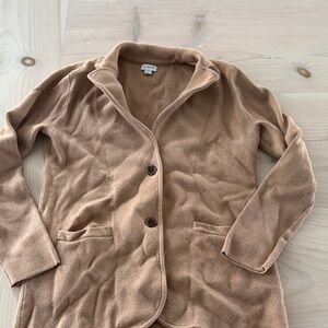 J. Crew Factory Women's Camel Knit Blazer Jacket